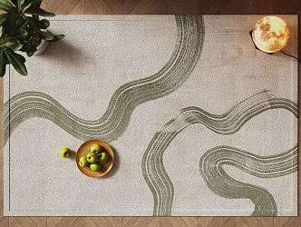 modern square carpet 3d model