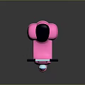 Pink Children's Toy Scooter With Black Seat Blue Headlight And Handlebar