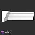 White Decorative Architectural Component With Layered Curved Edges For Interior Design