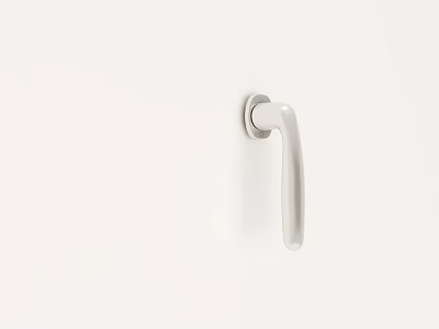 Sleek Modern White Door Handle Design On Interior Door For Home Decoration 3d model