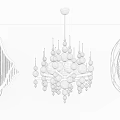 Modern Unique-shaped Chandeliers Design With Metal Frames Crystal Beads And Geometric Spherical Shapes