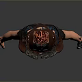 3D Rendered Character Model With Red Hair Black T Shirt Blue Jeans And Brown Shoes