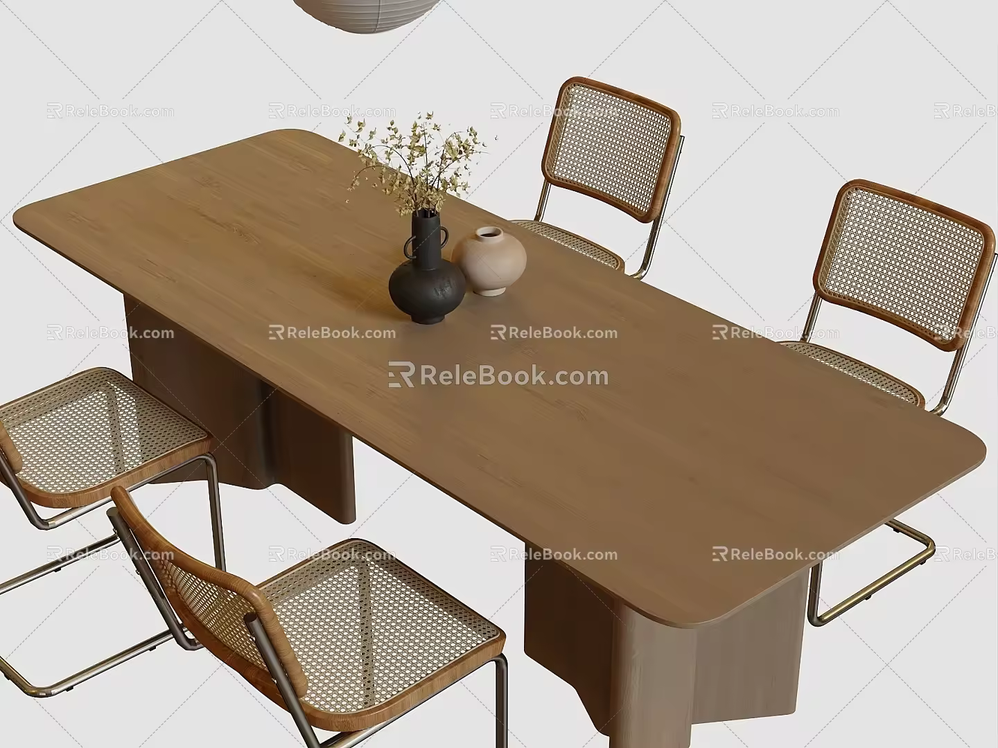 Quiet wind table and chair combination 3d model