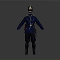 Game Movie Character In Gray Military Uniform With Helmet Belt And Boots