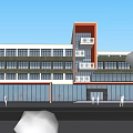 Multi-storey office building workshop 3d model