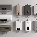 Modern Wall Mounted Water Heaters As Daily Use Home Appliances With Various Styles