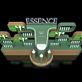 ESSENCE Brand Shopping Mall Store With Daily Moisture Product Green Display Shelves