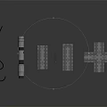 Precision Mechanical Components Including Cylindrical Rod Rectangular Plates Cross Shaped Part And Cable