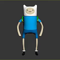 Cartoon Game And Movie Character With White Hat Blue Shirt Green Backpack And Smiling Face