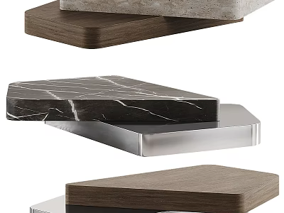 Modern Coffee Tables With Wooden Marble And Metal Top Designs For Living Room 3d model