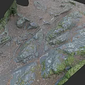 Realistic Micro Terrain With Natural Rocks Moss And Soil Textures 3d model