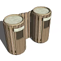 Modern trash can garbage sorting station garbage bin garbage room sorting bin 3d model