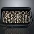 Stylish Geometric Pattern Crossbody Handbag For Daily Use In Beige And Black