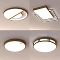 Modern LED Ceiling Lights With Various Shapes And Decorative Metal Frames Design 3d model