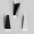 Modern Black And White Geometric Wall Lamps With Warm Illumination Design