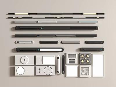 Modern Bathroom Accessories Collection With Sleek Design Towel Bars Soap Dishes And Hooks 3d model