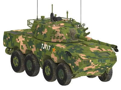 ZLT11 wheeled armored vehicle wheeled combat vehicle wheeled assault vehicle armored assault vehicle reconnaissance tank Chinese equipment Chinese army equipment reloading synthetic brigade 3d model