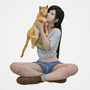 Modern woman beauty 3d model