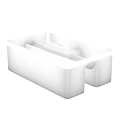 Practical Black Plastic Storage Organizer with Handle Compartment and 14.6 Inch Length 9.4 Inch Width