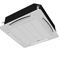 Ceiling Mounted Air Conditioner Fan With Black Beige Grille And Modern Design