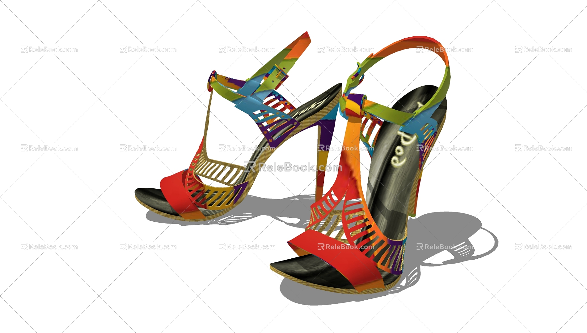 High-heeled shoes 3d model