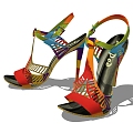 High-heeled shoes 3d model