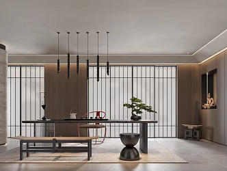 New Chinese Tea Room 3d model