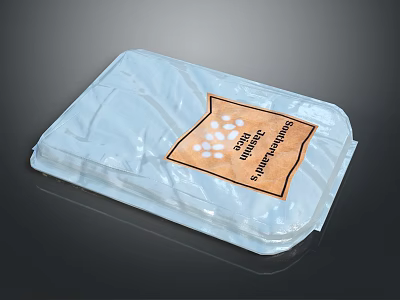 Transparent Plastic Storage Bag with Ultimate Storage Solution Label for Home Organizing 3d model