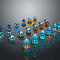 laser tower turret turntable sci-fi tower defense game tower defense sci-fi turret game turret game turret 3d model