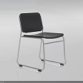 Modern Single Chair With Black Seat And Sleek Metal Frame Design