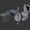 Different Bathroom Toilet Designs Including Urinals and Commodes for Living Spaces