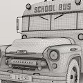 Vintage Yellow School Bus With Classic Body Design And Side Windows
