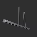 Modern Linear Ceiling Light With Sleek Metal Frame And LED Lighting 3d model