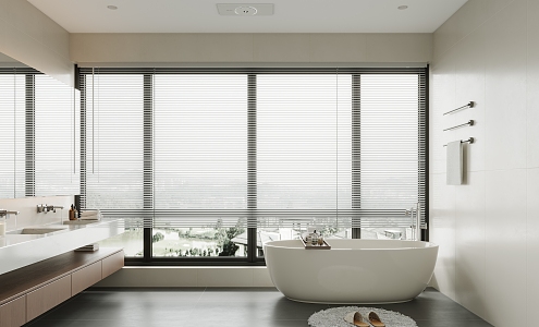 modern bathtub vanity blinds 3d model