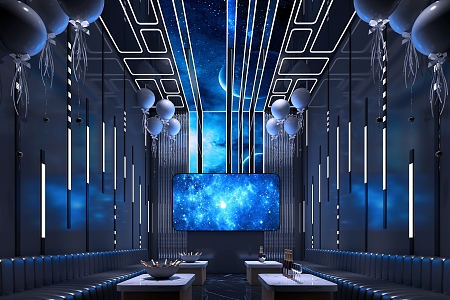 Modern KTV Bar Room 3d model