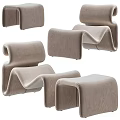 Modern Unique Curved Velvet Upholstered Lounge Chairs For Stylish Home Living Room Decoration