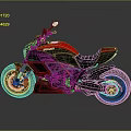 Ducati Motorcycle with Black Red Color Scheme and Modern Sporty Design Features