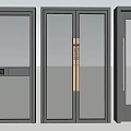 Black Glass Swing Doors With Modern Design And MAGNUM COFFEE Sign