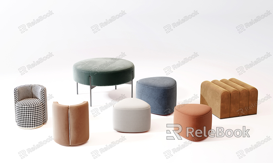 Modern sofa stool sofa pedal low stool combination model