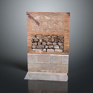 wall brick wall red brick red brick wall old brick wall old wall outdoor items 3d model