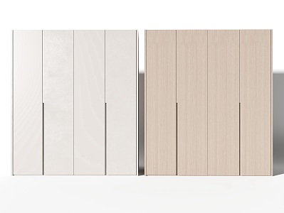 Wardrobe Minimalist Wardrobe Non-handle Wardrobe Children's Room Wardrobe Nordic Wardrobe Master Bedroom Wardrobe 3d model