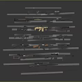 Various Types of Modern Weapons Including Rifles Pistols and Tactical Firearms