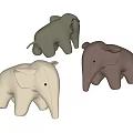 Cute Soft Elephant Shaped Kids Chair With Green Beige Pink Fabric For Toddlers