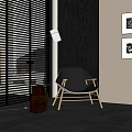 Modern Leisure Chair Side Table Floor Lamp Leisure Chair 3d model