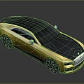 Luxury Golden Coupe Car With Black Roof Streamlined Design And Alloy Wheels