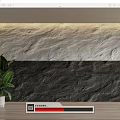 Textured Stone Background Wall With Layered Light And Dark Design For Modern Interior Decor
