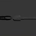 Metallic Revolver Handgun With Gray Grip And Dark Background Reflection