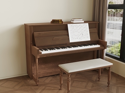 Antique Piano 3d model