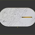 Elegant Modern Dressing Table With White Countertop And Golden Round Mirror