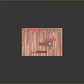 Cozy 3D Model Room with Brick Walls Bookshelves Full of Books Wooden Floor and Staircase